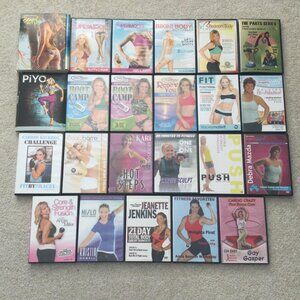 23+ Workout DVDs Tracey Mallett Kari Anderson Supermodel PIYO + Boxed Sets